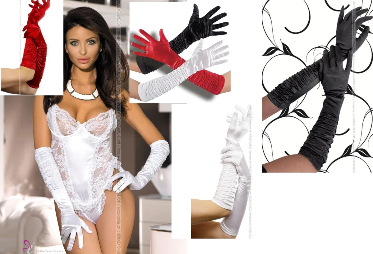 1 paio di guanti bianchi da sposa in raso semplici e corti con decorazioni in perline, abbigliamento autunnale per donna | SHEIN ALIA