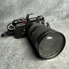 Konica Autoreflex TC 35mm SLR Film Camera w/ Soligor F3.5 Lens Untested.