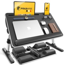 2-in-1 Lap  Bed Desk with Soft Cushions - Adjustable Height  Angle, Foldabl...