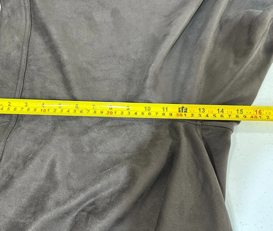 Leggings Tono Imitación Gamuza Nuevos con Etiquetas 1X Marrón Chocolate Informal Oficina Carrera Otoño Terciopelo Foto 4 de 4