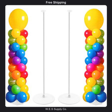 adjustable balloon column kit set of 2 78 inch balloon tower stand for weddings