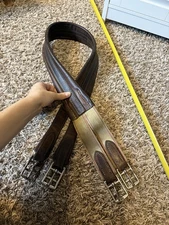 52” Brown Leather English Girth