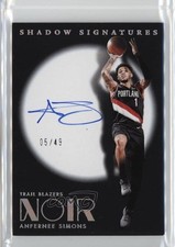 2024-25 Panini Noir Shadow Signatures 5/49 Anfernee Simons #SHA-ANF Auto 0j5i