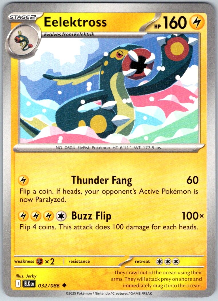 Eelektross 032/086 Near Mint SV: Black Bolt Pokemon Shipnow