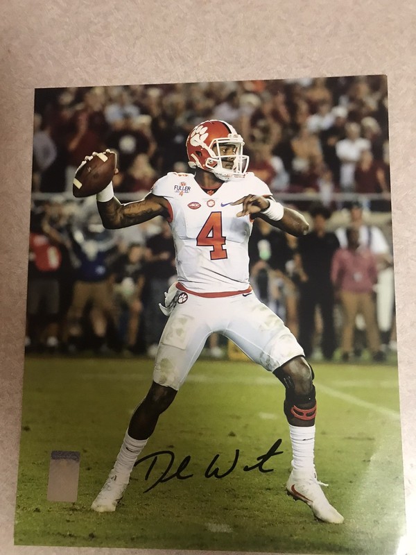 Deshaun Watson Autographed 8x10 Photo Signed Clemson Signed COA Hologram