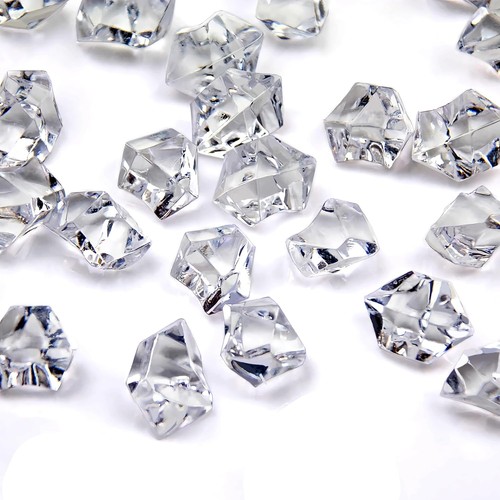190Pcs Clear Vase Fillers, Fake Crush Ice Rocks Acrylic Diamonds for Wedding ... - Picture 3 of 6