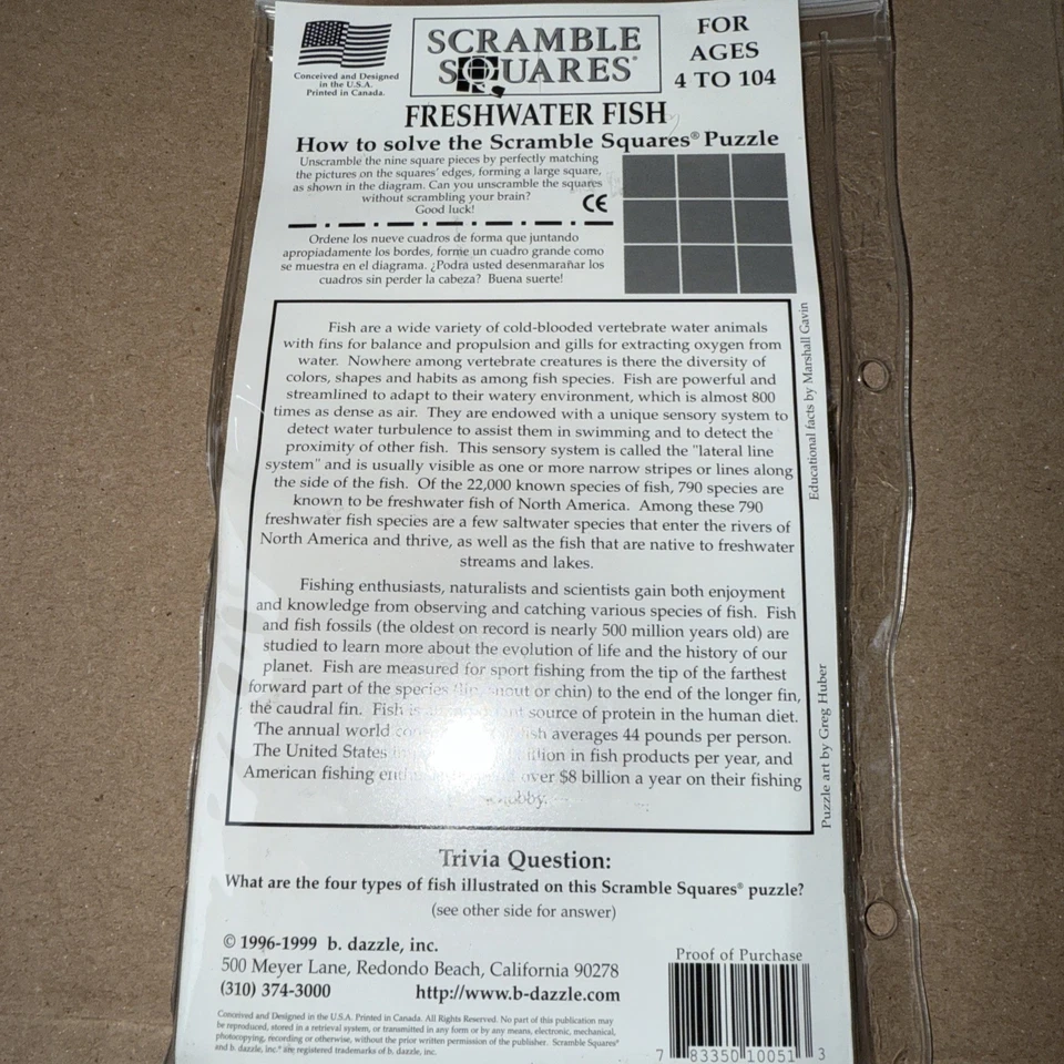 Scramble Squares: Freshwater Fish - Image 2 of 2