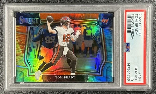 TOM BRADY PSA 10 2022 PANINI SELECT #464 TIE-DYE PRIZM FIELD LEVEL 20/25 BUCS