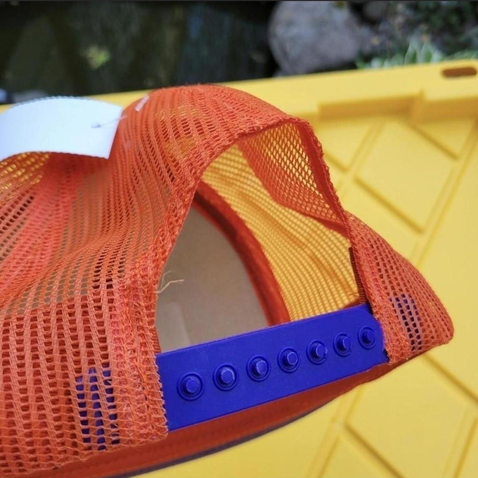 Vtg HELL YEAH Embroidered Patch Record Label Mesh… - image 2