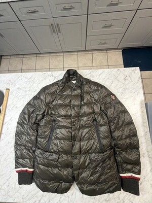 Moncler Reinswald Giubbotto Men's Oliver Green Puffer Jacket Full Zip Size 4