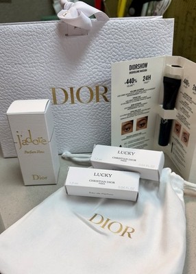 Dior Sample Size Lot- J'adore Parfum d'eau, 2 Lucky, Diorshow Overvolume Mascara