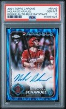 2024 Topps Chrome NOLAN SCHANUEL Auto-Blue Raywave Refractor/150 PSA 10 GemMint!