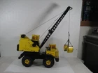 VINTAGE TONKA TURBO DIESEL CLAM SHELL CRANE 18" LONG "LOOK"