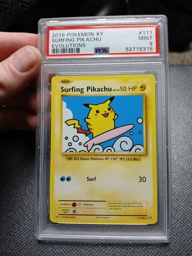 Pokemon TCG Surfing Pikachu 111/108 XY Evolutions PSA 9 MINT