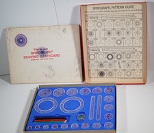 Kenner's 401 Spirograph Set Box Blue Tray 1967 Retro Vintage Toy Board Game