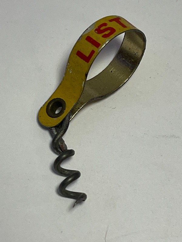 Antique  Listerine Corkscrew Finger Pull Advertising c.1880-1890 Excellent!!