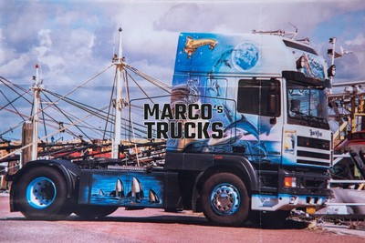 LKW Foto DAF 95 XF Truck Niederlande blau Queen of the road Only for you #e3an