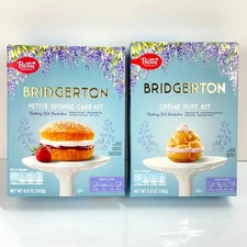 2x Betty Crocker Bridgerton SPONGE CAKE & CRÈME PUFF Baking Kit NEW Exp 11/14/25