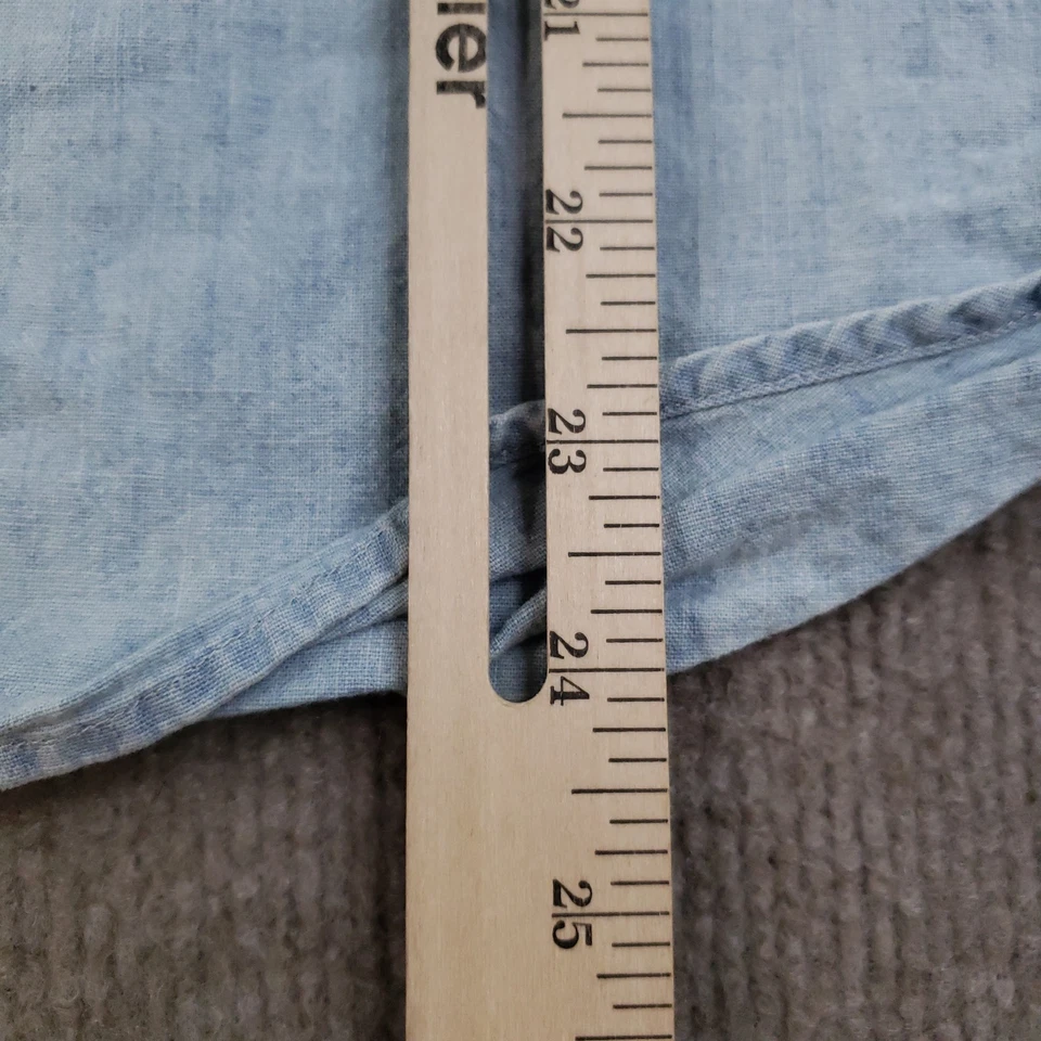 Polo Ralph Lauren Shirt Boys Large Blue Western Pearl Snap Denim Cotton - Image 4 of 4