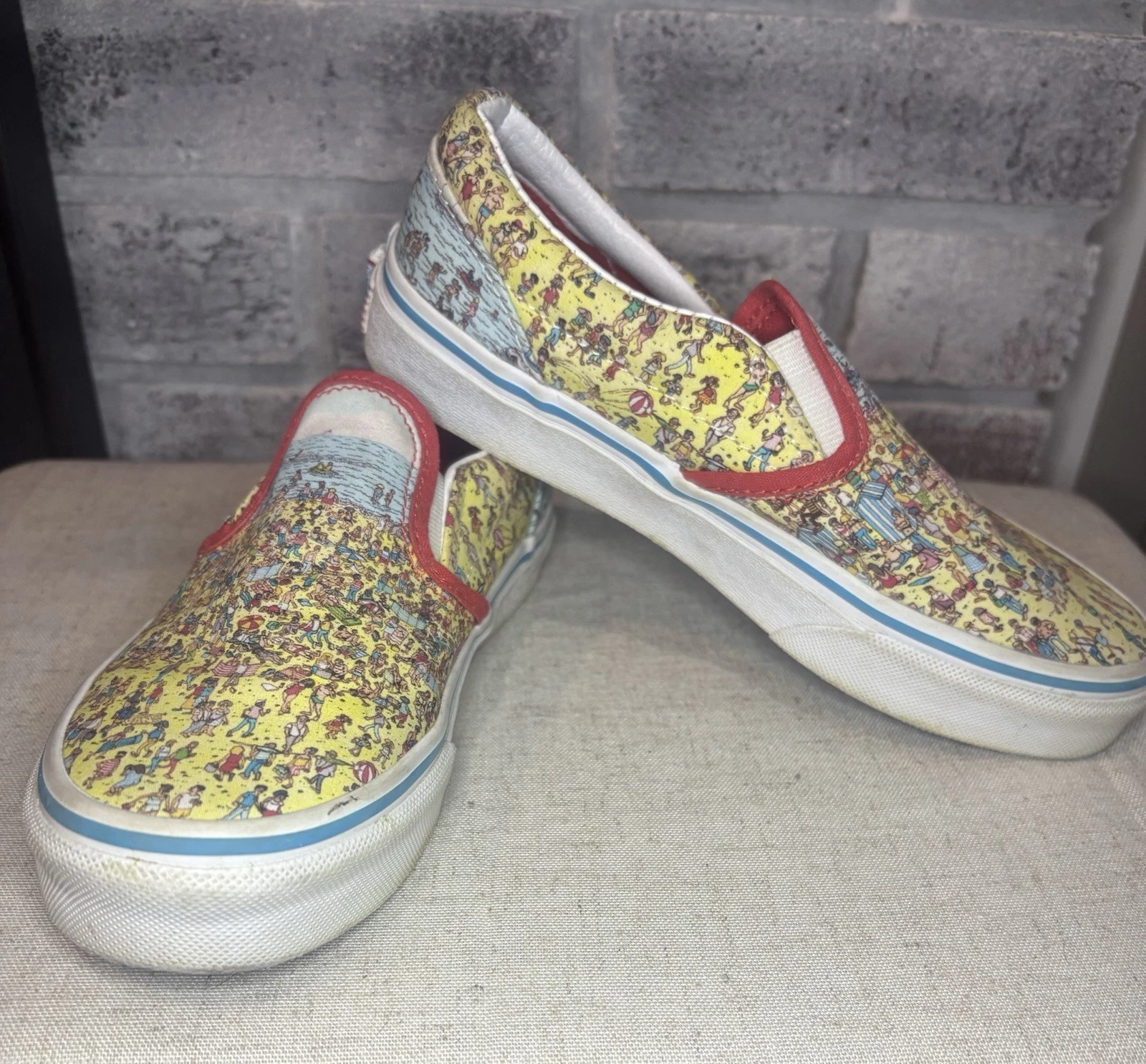 Sneakers Vans Slip On x Dove Waldo Beach Bambini Taglia 2 5 Usate in ottime condizioni!!
