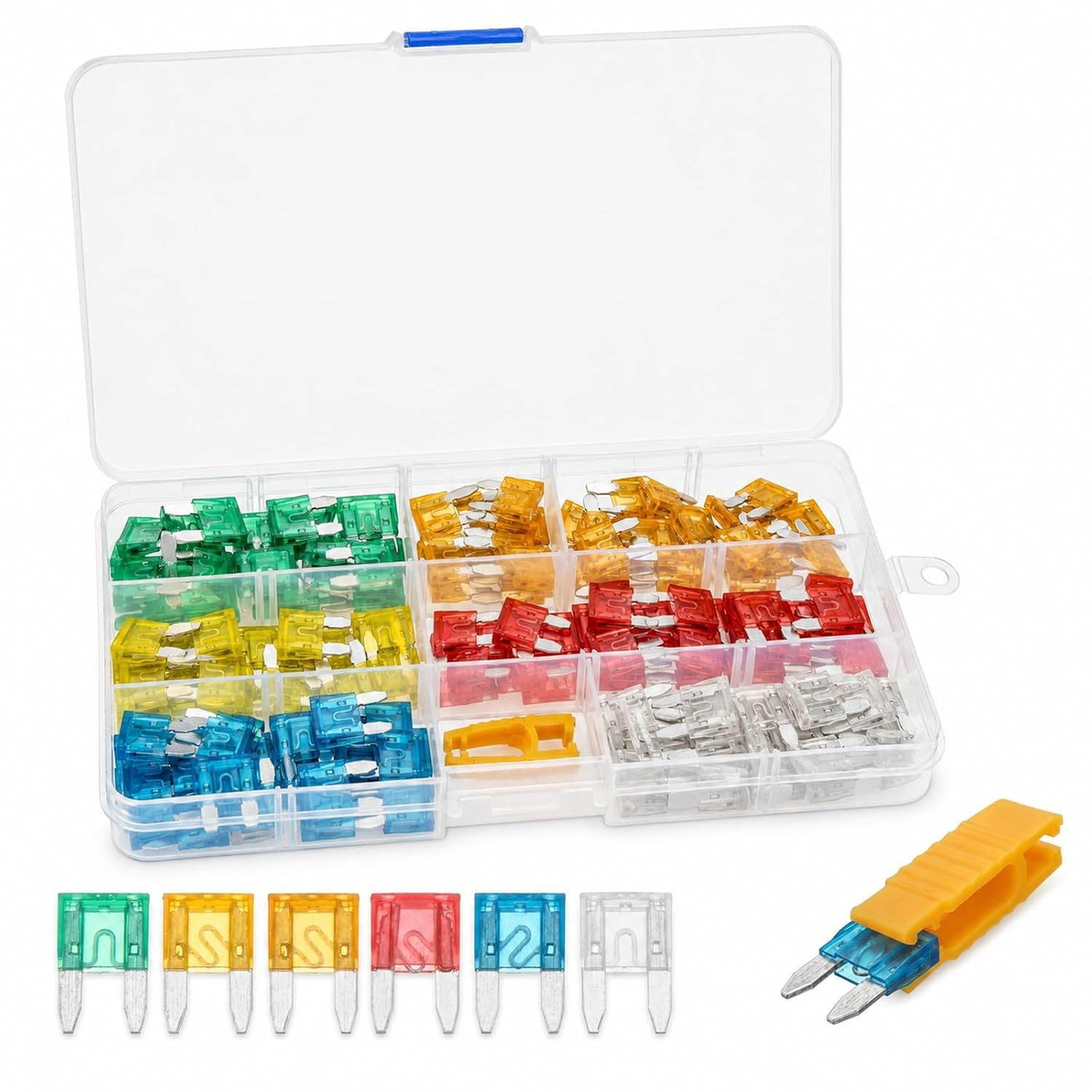 120Pcs Mini Auto Blade Fuses Kit Assorted Car Fuse Replacement Set 5 10 15 20 25