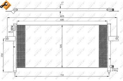 NRF 35380 Kondensator, Klimaanlage für NISSAN