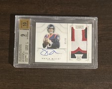2021 National Treasures Davis Mills Crossover Rookie Patch Auto #85/99 BGS 9/10