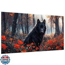 JOOZ Large Diamond Art Kits for Adults - 5D Wolf Diamond Painting Kits for Ad