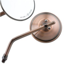 Custom Spiegel rund 4"/10cm Kupfer mit E-Zulassung, für japanische Motorräder