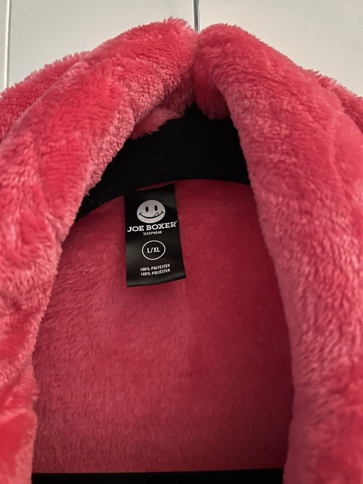 Joe Boxer Mujer Rosa Bata Talla Grande Manga Larga Bolsillos Suave Acogedor Foto 3 de 3