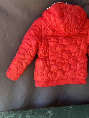 Disney Store Girls Puffer Coat Hoodie Minnie Mouse Winter Jacket Size Small 5/6 - Picture 16 of 17