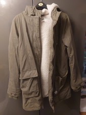 VANS Parka Style XL Jacket With Serpa Fleece Inside. ZIP FAULTY a Small Xl