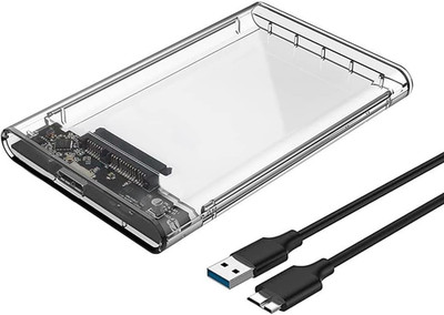 2.5'' External Hard Drive Enclosure, SATA to USB 3.1 Tool-Free Clear for 2.5 Inch
