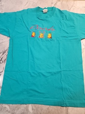 Vintage 90s Disney Winnie The Pooh Cartoon Embroidered T-Shirt 22X29 XL single S