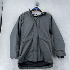 Columbia Jacket YOUTH M 10/12 Gray Omni-Heat Hooded Outgrown Fur Hooded Full Zip
