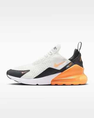 Nike Air Max 270 Summit White Laser Orange Running Sneakers AH8050-114 Men Sizes