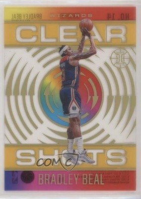 2020-21 Panini Illusions Clear Shots Gold /10 Bradley Beal #14 7y2