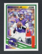 2025 Panini Score Football NFL Base Cards #291 J.J. McCarthy Vikinks