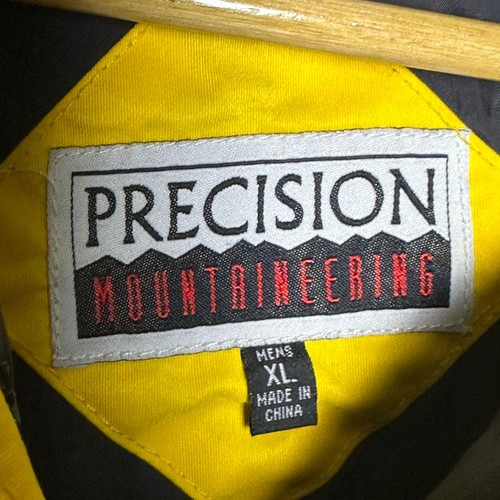 VTG Precision Mountaineering Snowboard Jacket Parka Hooded Men XL Yellow Black - Picture 4 of 17