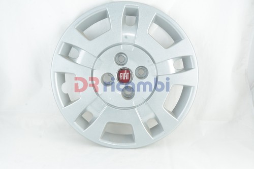 COPRICERCHIO COPRIRUOTA COPPA RUOTA 15" LOGO ROSSO PER FIAT IDEA - CEDAM 1265LR - Imagen 2 de 3