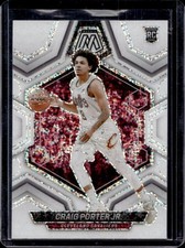 2023-24 Panini Mosaic Craig Porter Jr. RC White Sparkle Prizm SSP #204 Cavaliers