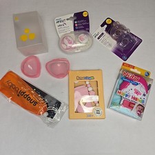 Baby Teething Toys, Mitten, Pacifiers and cover, snappibaby Pink Baby Girls 0-6m