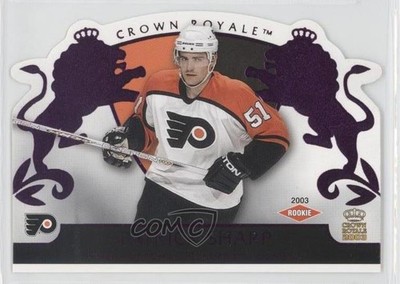 2002-03 Pacific Crown Royale Purple 757/799 Patrick Sharp #130 Rookie RC 1gr5