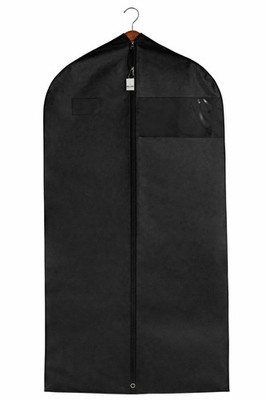 Travel Garment Bag Lightweight Water-Resistant Material Black Zipped Travel Suit