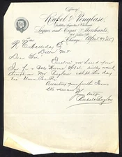 Rubel & Penglase Distillers 1887 ALS Letterhead to Halliday* re: 2 BBL 84'