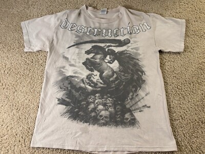 Vintage Grim Reaper Shirt Horseman Destruction Morbid  Size M Y2K Spanish RARE