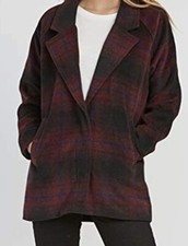 RVCA Womens Camden Oversized Plaid Jacket