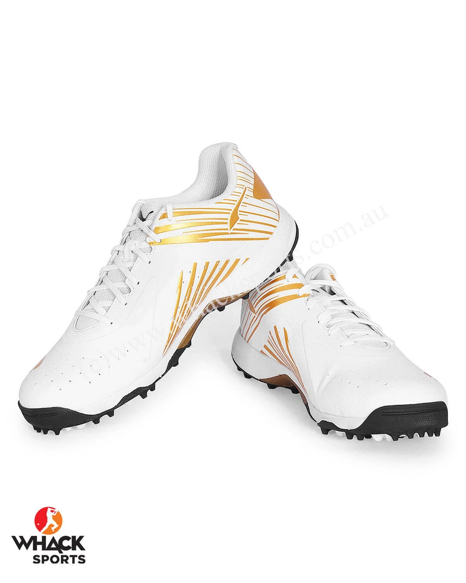 Puma 22 FH Rubber Cricket Shoes White Gold eBay