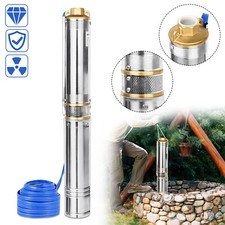 750W Tiefbrunnenpumpe Sandverträglich Brunnenpumpe Wasserpumpe Tauchpumpe 4 Zoll