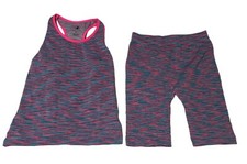 BODY GLOVE Girls Tank  Shorts STRETCH 2 Piece Set PURPLE 10/12 Razorback